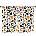thumbnail image 1 of Blackout Kids Curtains,White and Orange Of Leopard Print Childrens Insulated Curtains Set Of 2,Bedroom Essentials,Toddler Room Decor 52"x84", 1 of 5