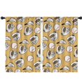 thumbnail image 1 of Blackout Kids Curtains,Yellow Baseball Items Pattern Childrens Insulated Curtains Set Of 2,Bedroom Essentials,Toddler Room Decor 42"x63", 1 of 5