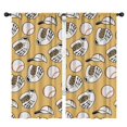 thumbnail image 1 of Blackout Kids Curtains,Yellow Baseball Items Pattern Childrens Insulated Curtains Set Of 2,Bedroom Essentials,Toddler Room Decor 42"x84", 1 of 5