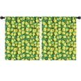 thumbnail image 1 of Blackout Kids Curtains,Yellow Lemon Fruit Dots Green Pattern Childrens Insulated Curtains Set Of 2,Bedroom Essentials,Toddler Room Decor 52"x63", 1 of 5