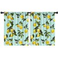 thumbnail image 1 of Blackout Kids Curtains,Yellow Lemon Fruit Flowers LightBlue Pattern Childrens Insulated Curtains Set Of 2,Bedroom Essentials,Toddler Room Decor 42"x54", 1 of 5