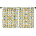 thumbnail image 1 of Blackout Kids Curtains,Yellow Lemon Fruit Leaves Blue Pattern Childrens Insulated Curtains Set Of 2,Bedroom Essentials,Toddler Room Decor 42"x54", 1 of 5