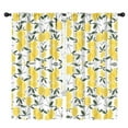 thumbnail image 1 of Blackout Kids Curtains,Yellow Lemon Fruit Leaves White Pattern Childrens Insulated Curtains Set Of 2,Bedroom Essentials,Toddler Room Decor 42"x84", 1 of 5