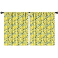 thumbnail image 1 of Blackout Kids Curtains,Yellow Lemon Fruit Slices LightGreen Pattern Childrens Insulated Curtains Set Of 2,Bedroom Essentials,Toddler Room Decor 42"x54", 1 of 5