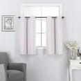 thumbnail image 1 of Blackout Kitchen Curtain Tiers for Half/Small Windows - Grommet Top Design Window Treatments (30 inch Wide x 36 inch Long, Light Pink, 2 Pack), 1 of 5
