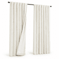 Blackout Linen Curta45 Inches Long 2 Panel Short Length Kitchen Curtain ...