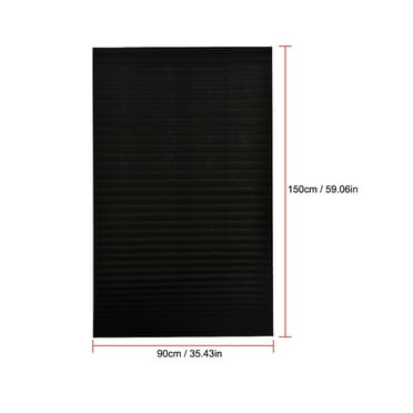 Blackout Pleated Window Shades Window Blind Blackout Light Block Cordless Black 35