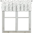 thumbnail image 1 of Blackout Polka Dots Black and White Rod Pocket Short Window Curtain Valance for Kitchen Bedroom Decor, 52" x 18", Black and White, 1 Panel, 1 of 6