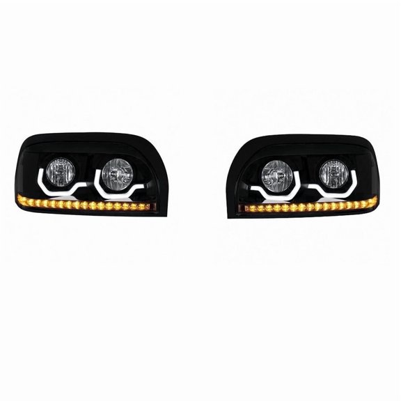"Blackout" Projection Headlights compatible with Freightliner Century Driver and Passenger