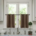 thumbnail image 1 of Blackout Rod Pocket Tier Curtains for Small Window, Short Room Darkening Basement Curtains, Cafe Drapes, 2 Panels, 34 W x 45 L Inch Each, 1 of 4