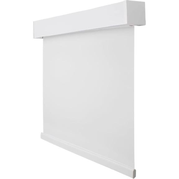 Blackout Roller Shade with Valance, Thermal Insulating Blind, Cordless, 28.5" W x 60" H, Simple White