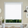 thumbnail image 1 of Blackout Roller Shades, Cordless Roller Window Blinds with Thermal Insulated for Office, Living Room, Bedroom, Kitchen, Easy Installation--Blackout White+25"W x 111"H, 1 of 7