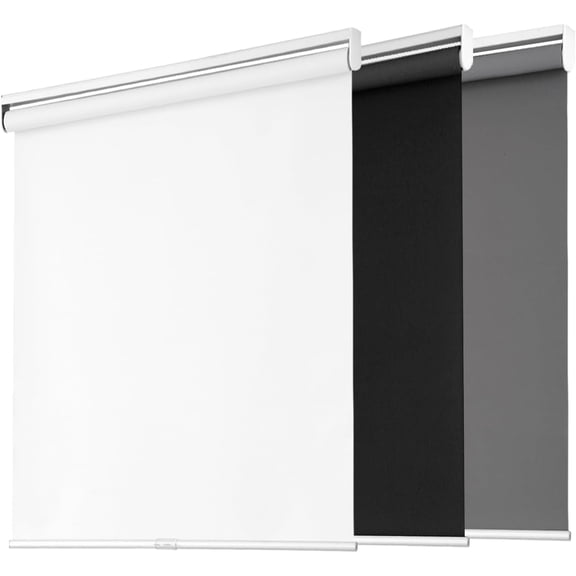 Blackout Roller Shades for Windows, Cordless Free-Stop Blinds with Thermal Insulated,UV Protection Fabric. Pull Down Room Darkening Door Blinds for Home, Office Easy to Install(23" W x 72" H,White)