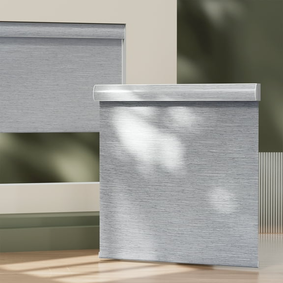 Blackout Roller Shades for Windows,Cordless,Roller Blinds for Windows,Thermal Insulated Fabric Window Blinds for Home,Office,Bedroom,Door, Grey, 33"W x 72"H