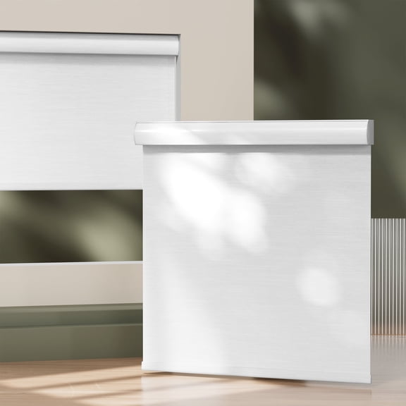 Blackout Roller Shades for Windows,Cordless,Roller Blinds for Windows,Thermal Insulated Fabric Window Blinds for Home,Office,Bedroom,Door, Pure White, 34"W x 72"H