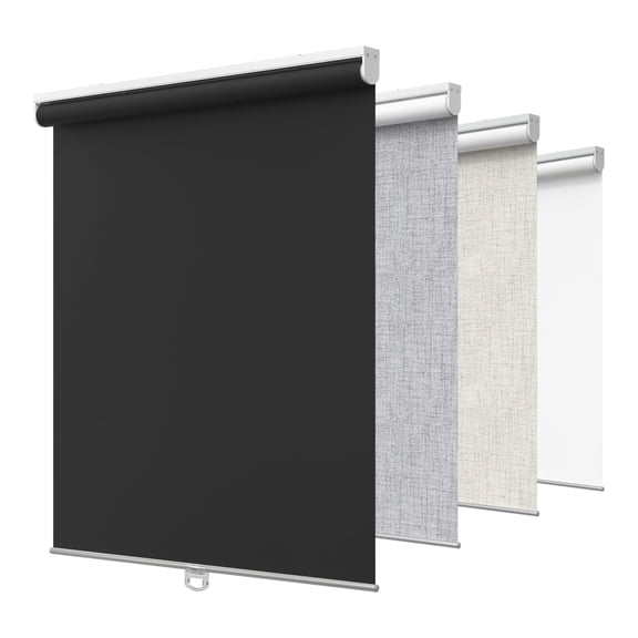 Blackout Roller Window Shades Black (Standard Roll) 20"W x 72"H for Home Bedroom Office
