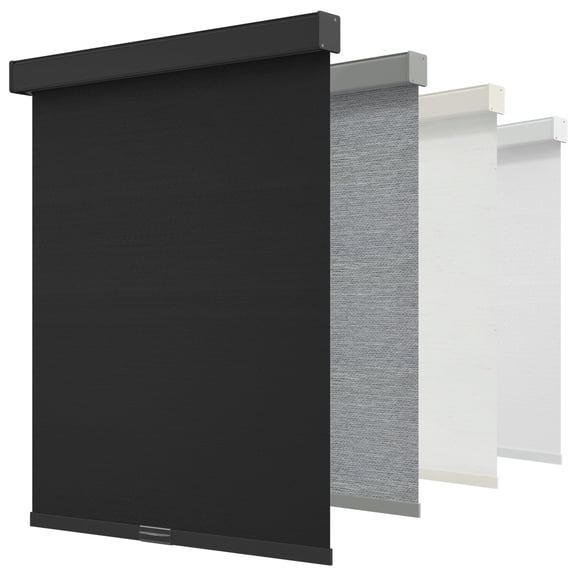 Blackout Roller Window Shades Blinds Cordless With Thermalulated Uv Protection Fabric Mini Door For Home Bedroom Office Black 28" W X 72" H