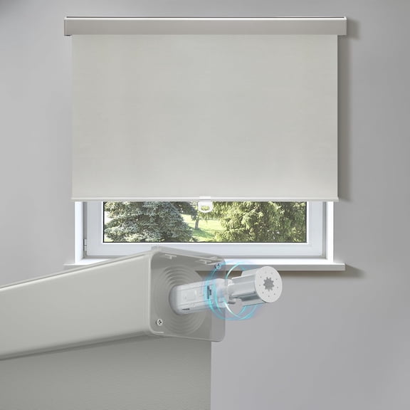 Blackout Roller Window Shades, Free-Stop Cordless, Easy Install Room Darkening Thermal Insulated Shades, Grey, 26" W x 72" H