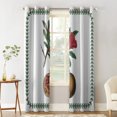 Blackout Room Darkening Curtains, Fruits Flower ThemePomegranate
