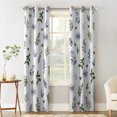 Blackout Room Darkening Curtains, Rustic Flowers Plant Leaves Butterfly