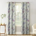 Blackout Room Darkening Curtains, Spring Magnolia Purple Pink Flower