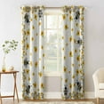 Blackout Room Darkening Curtains, Summer Bee Sunflowers Grain