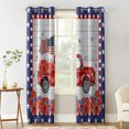 Blackout Room Darkening Curtains, USA Flag 4th of July Car Truck