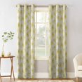 Blackout Room Darkening Curtains, Watercolor Hand Drawn Yellow Flowers