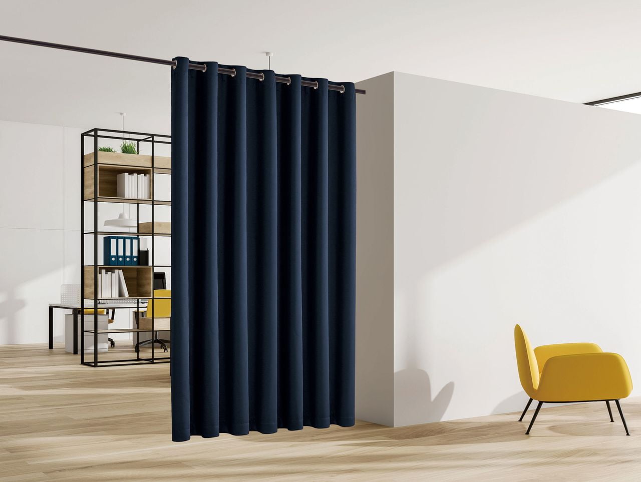 Blackout Room Divider Curtain Panel Privacy Partition Heavyweight Premium  Fabric Thermal Insulated