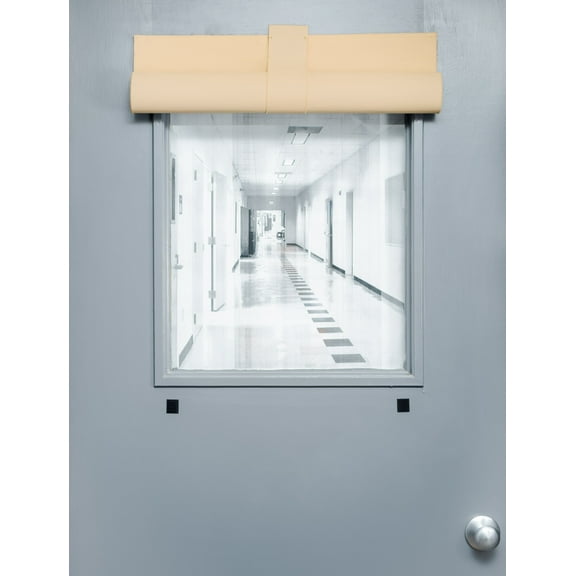 Blackout Shades. Stylish Room Darkening Shades Block Views in Home, Office, and Classrooms. Traditional Polyester Fabric. Patented. No Tools Required. Made in USA (8" x 36")