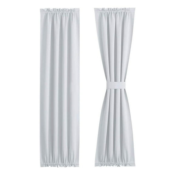 Blackout Sidelight Curtain Panels,Room Darkening Thermal French Door Curtains with Top and Bottom Rod Pocket Tie 1 Panel,24.8x40.2inch
