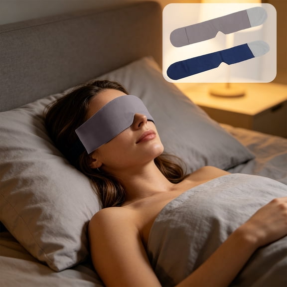 Blackout Sleep Mask, Total Blackout Eye Mask for Sleeping, Soft Breathable 3D Contoured Blindfold with Adjustable Strap, Light Blocking Eye Cover for Travel, Home and Office Use