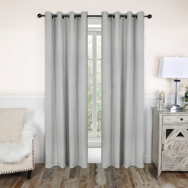 Blackout Solid Curtain Panels, Set of 8, 52" x 84", Marshmellow