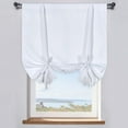 thumbnail image 1 of Blackout Tie Up Shade Curtains, Bedroom Window Shade Room Darkening Light Filter Shade Drapes Rings Up, Valance Elegant for Home Decoration (White 31 x 47 Inches), 1 of 7