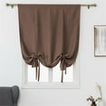 thumbnail image 1 of Blackout Tie Up Curtain Thermal Insulated Curtain Coffee Tie Up Shade for Small Window (Rod Pocket Panel, 23.6"W x 47.2"L, Set of 1), 1 of 9