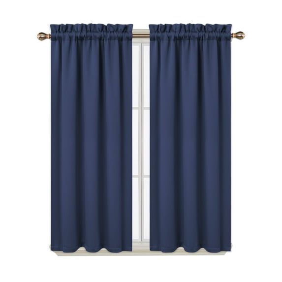 Blackout Tier Curtain, Kitchen Thermal Insulated Rod Pocket Small Curtain