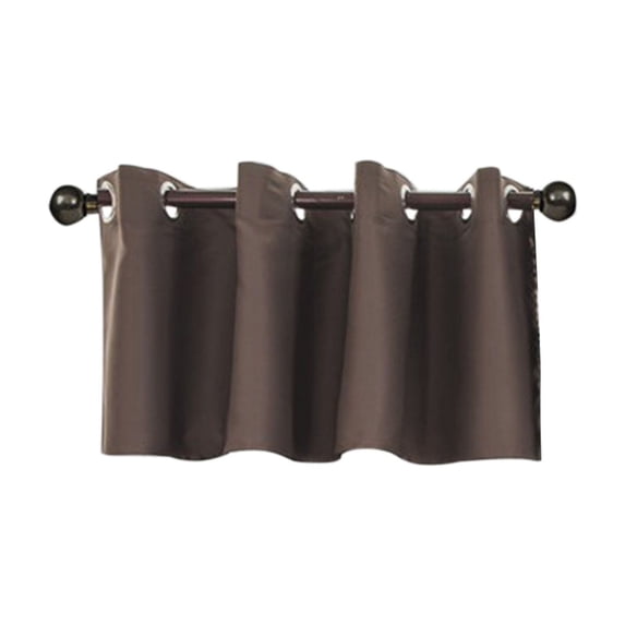 Blackout Tier Curtains - Light Blocking Window Treatment for Kitchen, Bathroom, and Bedroom - 24 x 36 Inches ( Coffee )