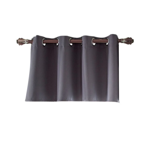 Blackout Tier Curtains - Light Blocking Window Treatment for Kitchen, Bathroom, and Bedroom - 24 x 36 Inches ( Gray )