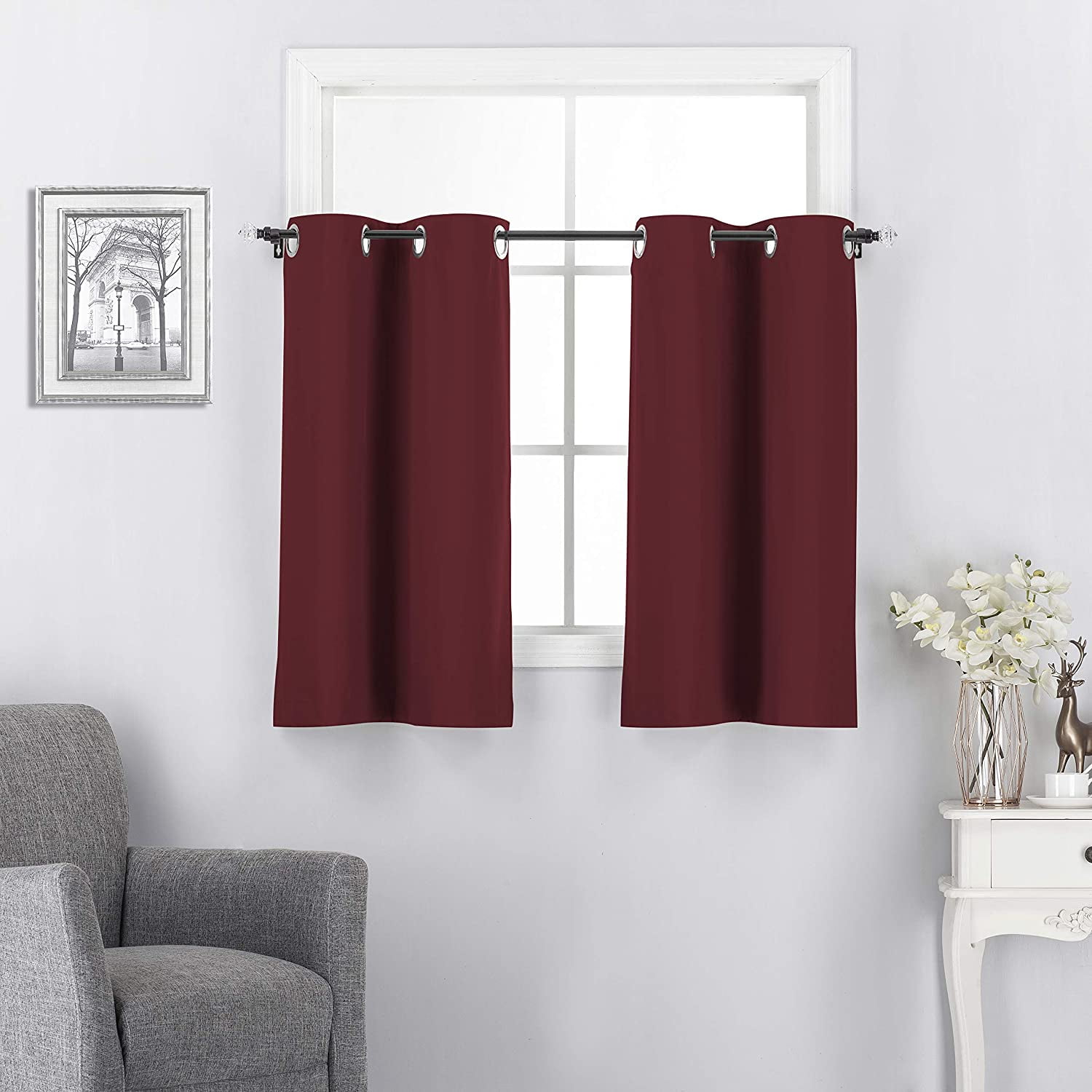 Blackout Plain Curtain - Maroon (Pack of 1)