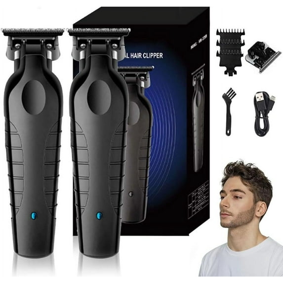 Blackout Trimmer Plus Zero Gap, 3-in-1 Zero Gapped Blade Sharp Razor, Cordless Rechargeable Zero-Gapped Safety Razor Hair Clipper for Men (2pcs)