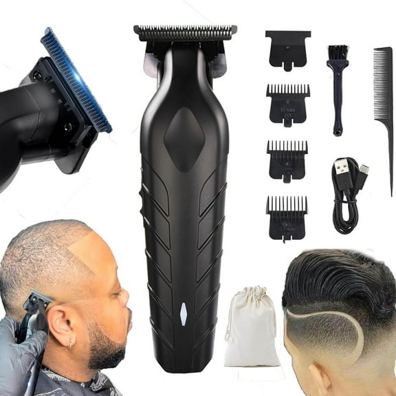 Blackout Trimmer Plus Zero Gap, Barbers Tonic Blackout Trimmer , Cordless Rechargeable Zero-Gapped Safety Razor Hair Clipper for Men, Fast Carving, Instantly Do Crispy Line Ups