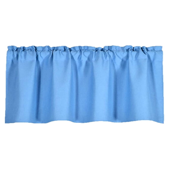 Blackout Valance Curtain for Kitchen and Living Room -- Elegant Short Window Treatment with Rod Pocket, Light Blocking, Easy Care Fabric, Decorative Design
