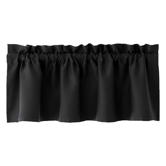 Blackout Valance Curtain for Kitchen and Living Room -- Elegant Short Window Treatment with Rod Pocket, Light Blocking, Easy Care Fabric, Decorative Design