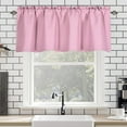 thumbnail image 1 of Blackout Valance Curtain, Usupdd Light Blocking Window Valance 57x18 Inches, Polyester Kitchen Curtain for Living Dining Room Bedroom with 3 Inch Rod Pocket, Pink, 1 of 7