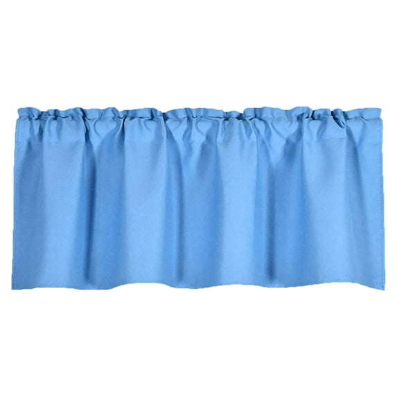 Blackout Valance Curtains for Kitchen, 57" x 18" Window Valance for Living and Dining Room, Rod Pocket Short Curtain Panels ( Sky Blue )