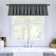 thumbnail image 1 of Blackout Valance Rod Pocket Thermal Insulated Window Treatment Tiers Solid Short Curtain for Small Window Bedroom 52 x 18 Inches 1 Panel Grey, 1 of 6