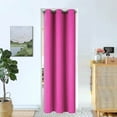 thumbnail image 1 of Gorgeou Home Linen Blackout Window Curtain 84 "L 1 Panel K68 Dark Pink Thermal Top Grommets for Bedroom Closet Divider Room Home Décor, 1 of 6