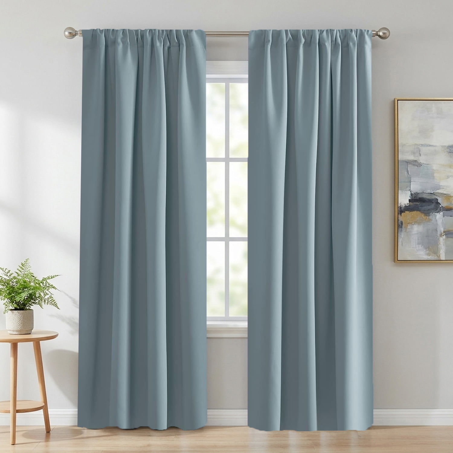 Blackout Window Curtains，2-Pack, Room Darkening Drapes for Bedroom ...