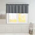 thumbnail image 1 of Blackout Window Valance Rod Pocket Curtains, Window Treatment 2 Panels, 39x20 inches, 1 of 5