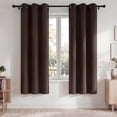 thumbnail image 1 of Blackout Curtains, Blackout Curtains Set of 2 for Bedroom Living Room 42x72 in, Thermal Insulated Room Darkening Drapes with Grommet Top, Noise Reduction & Light Blocking, Brown, 1 of 7